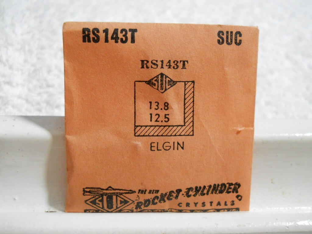 SUC RS143T Watch Crystal For Elgin – 13.8 x 12.5 mm – Replacement / Repair Part