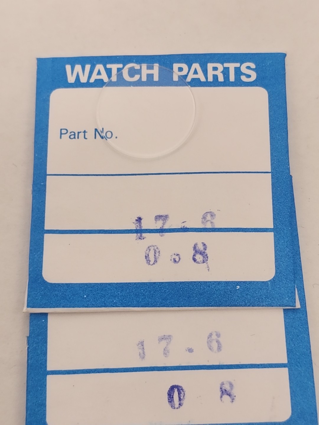 Genuine VINTAGE New Old Stock Watch Crystal Lot Of 15, 14.0-17.6 X .08