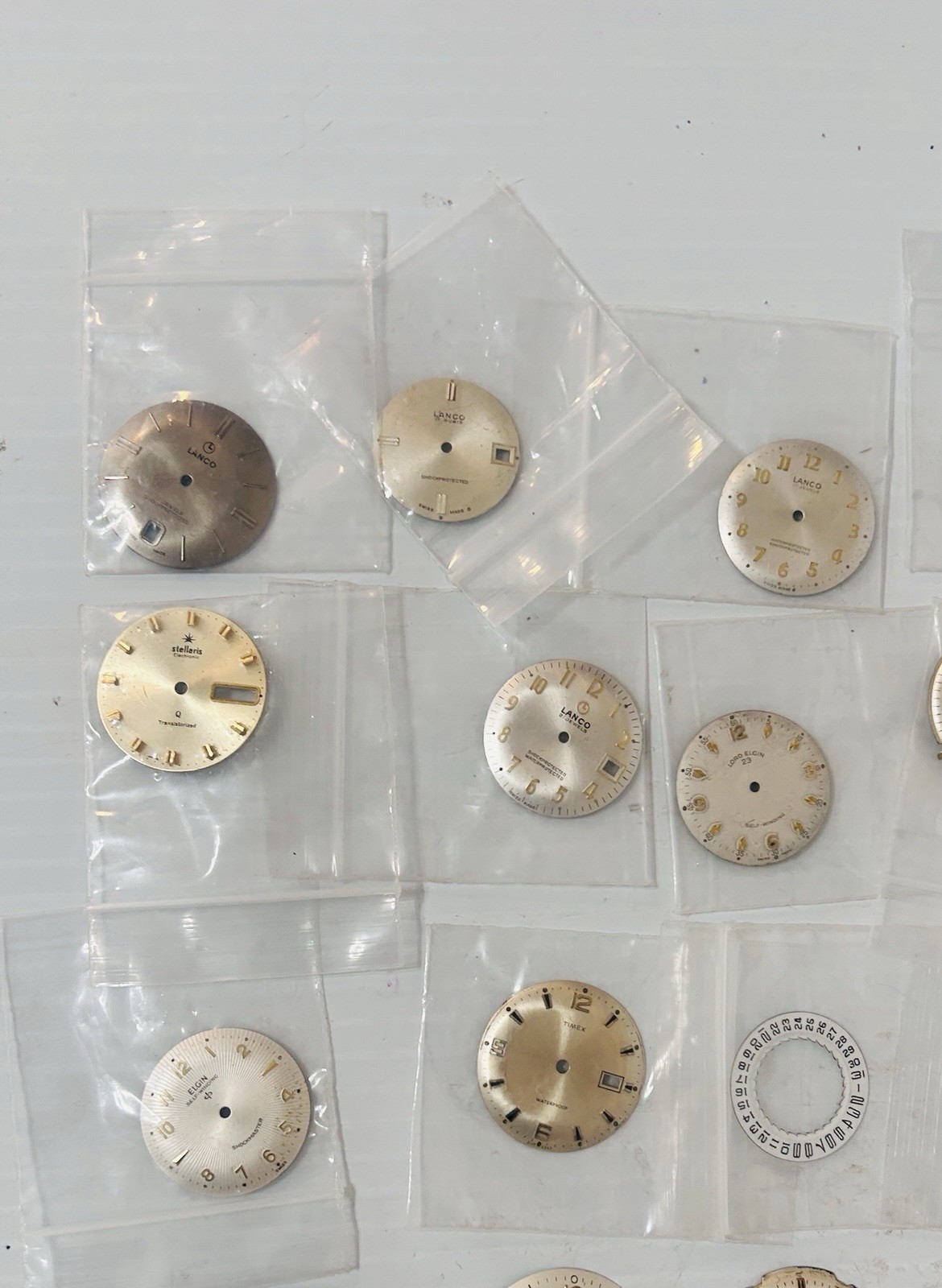 35 old VINTAGE WATCH FACES FINDINGS STEAMPUNK CRAFTS REPAIRING many brands shape