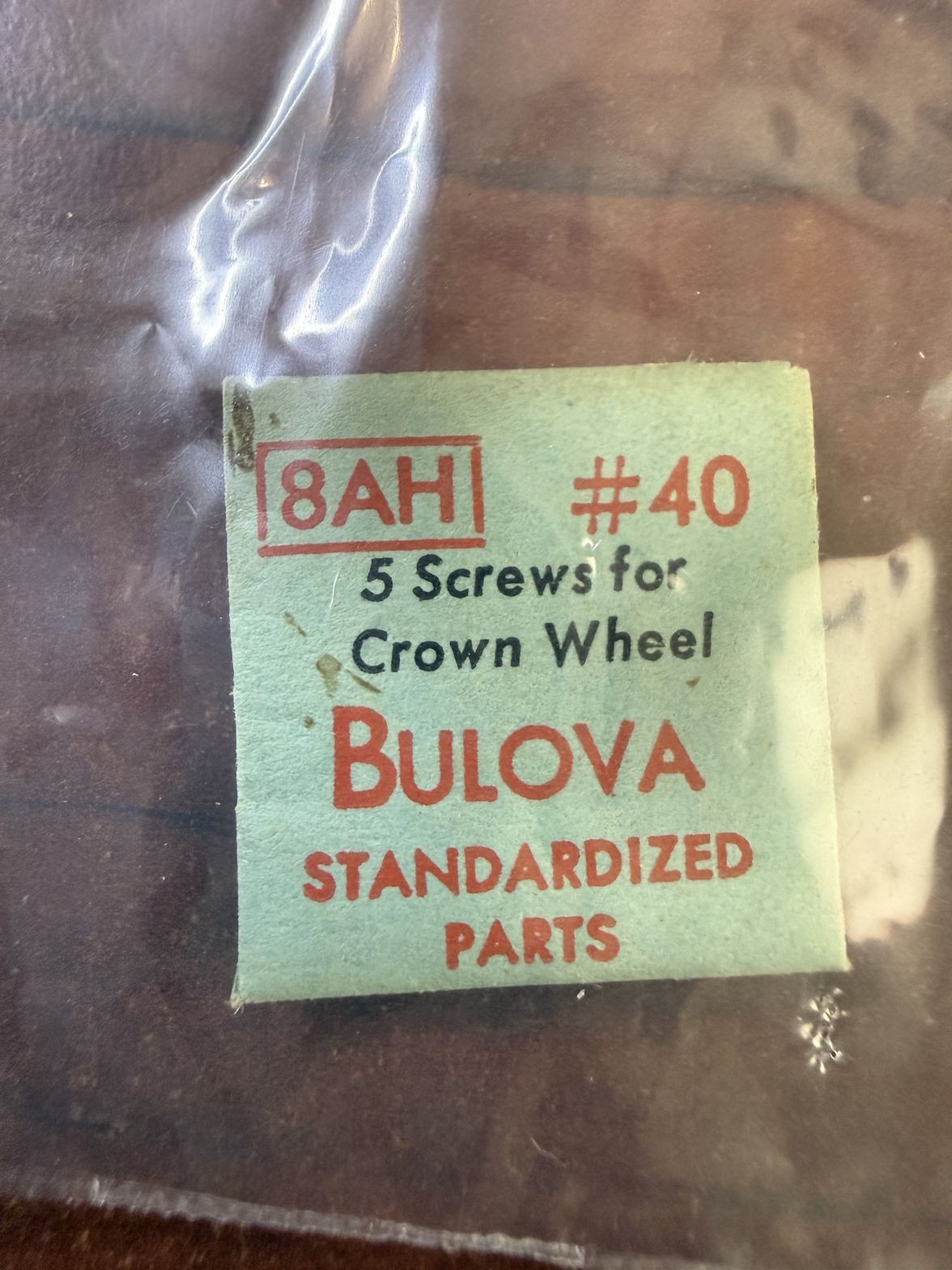 Bulova 8AH Screws For Crown Wheel #40 NOS Genuine Vintage Watch Part NEW