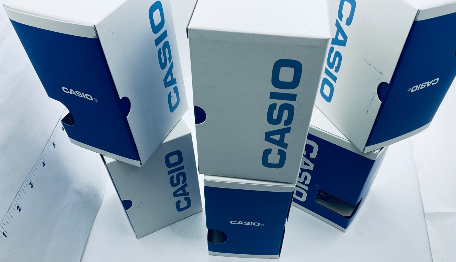 6 New Casio Display Watch Box-Blue Gift Box Watch Cradle OEM BOX Classic Ventage
