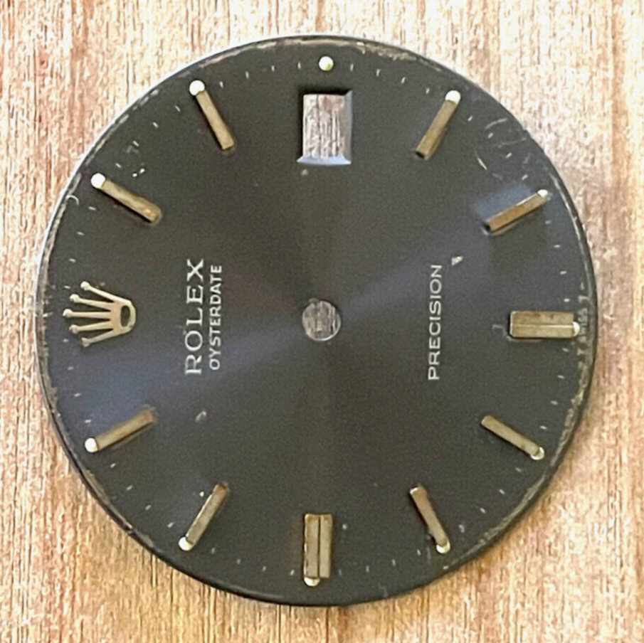 Vintage Rolex Oysterdate Precision Watch Dial for 6694 Gray Blue