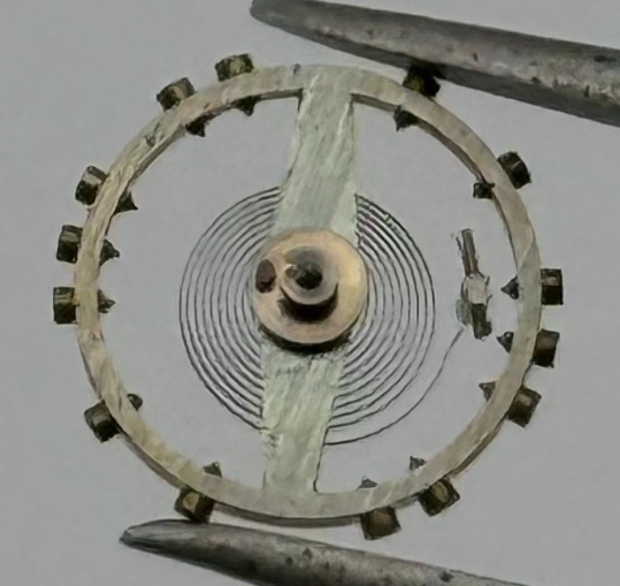 ETA 761 1201 Balance Wheel Complete And Spring Renata 145 M Watch Movement Parts