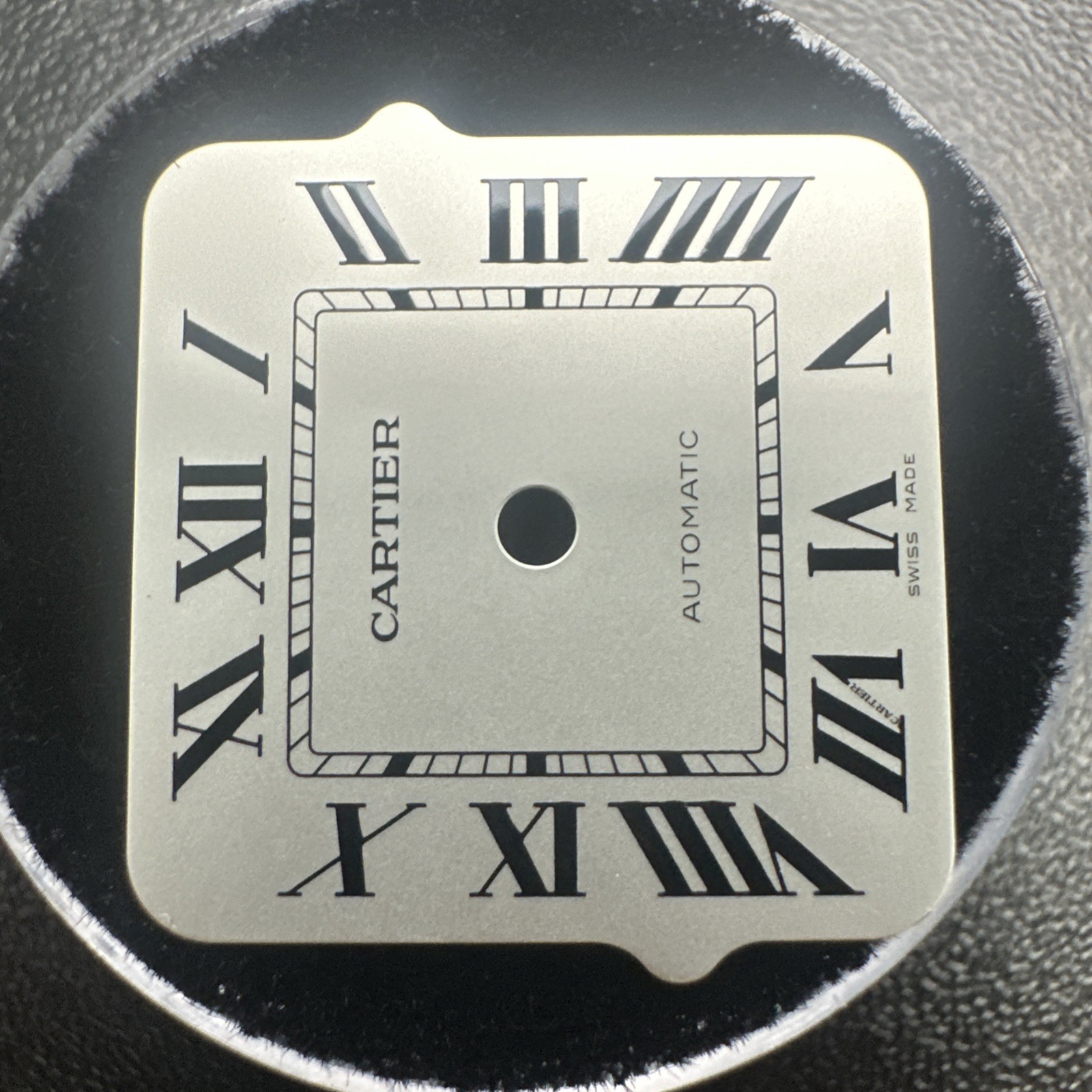 Cartier Santos White Roman Dial ~22.56mm Genuine Watch Dial Pre-Owned