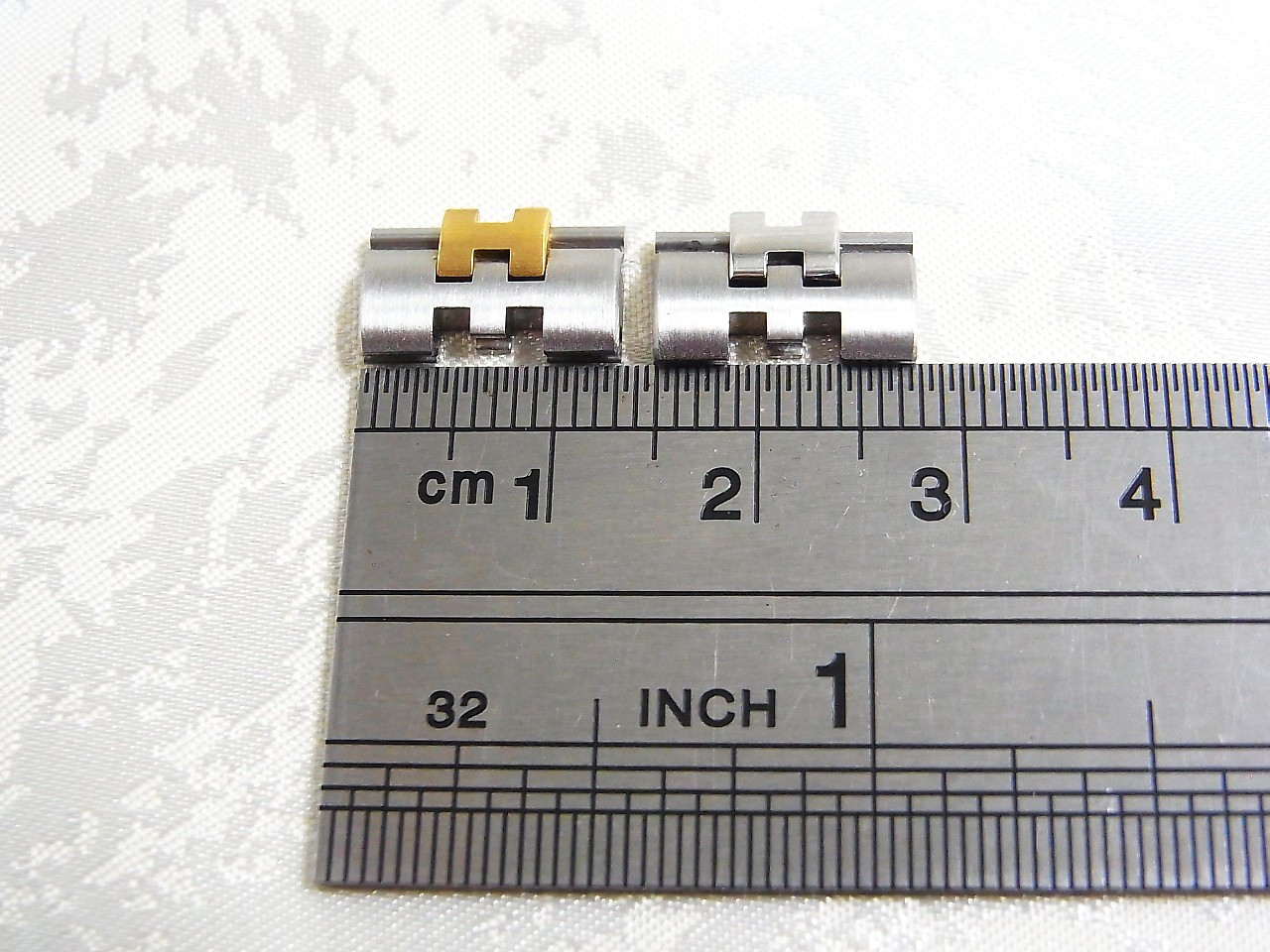 HERMES Profile 13mm Genuine Link Watch Band Bracelet Parts 2 pcs set EX