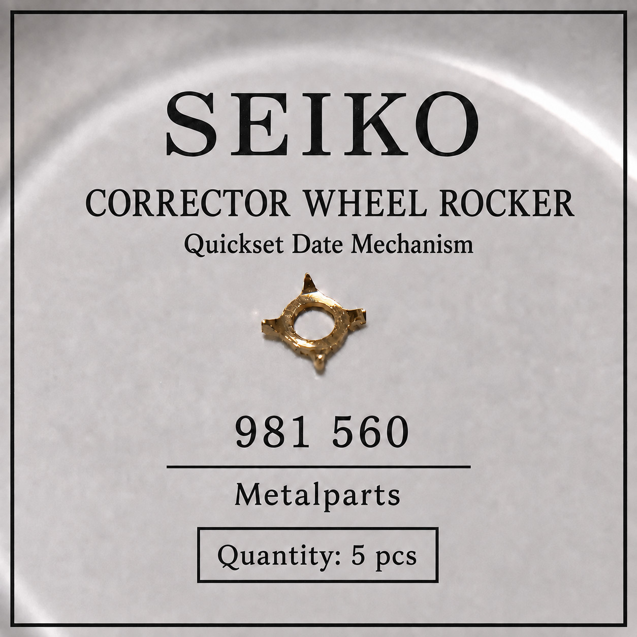 SEIKO 56 MOVEMENTS quickset star 5 piece set generic metal parts. 981560