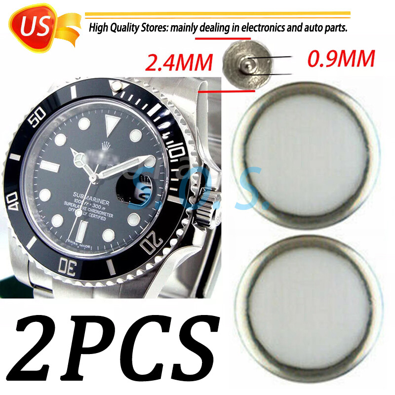 2* Pearl Dot Pip Bezel Insert Blue Lume For Rolex Submariner 16800 16808 16610LN