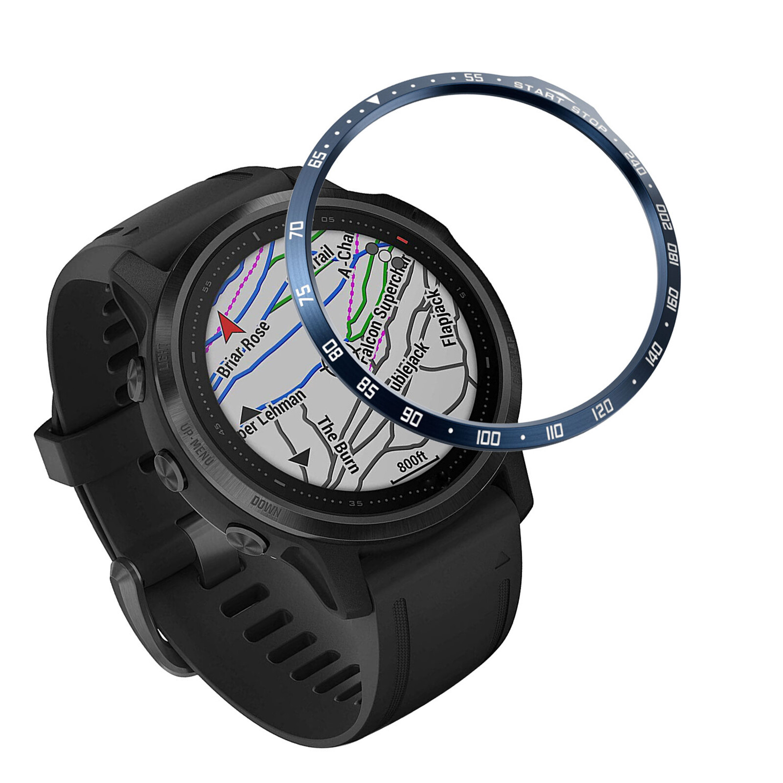 For Garmin Fenix 6S/6S Pro Watch Metal Stainless Steel Anti-scratches Bezel Ring