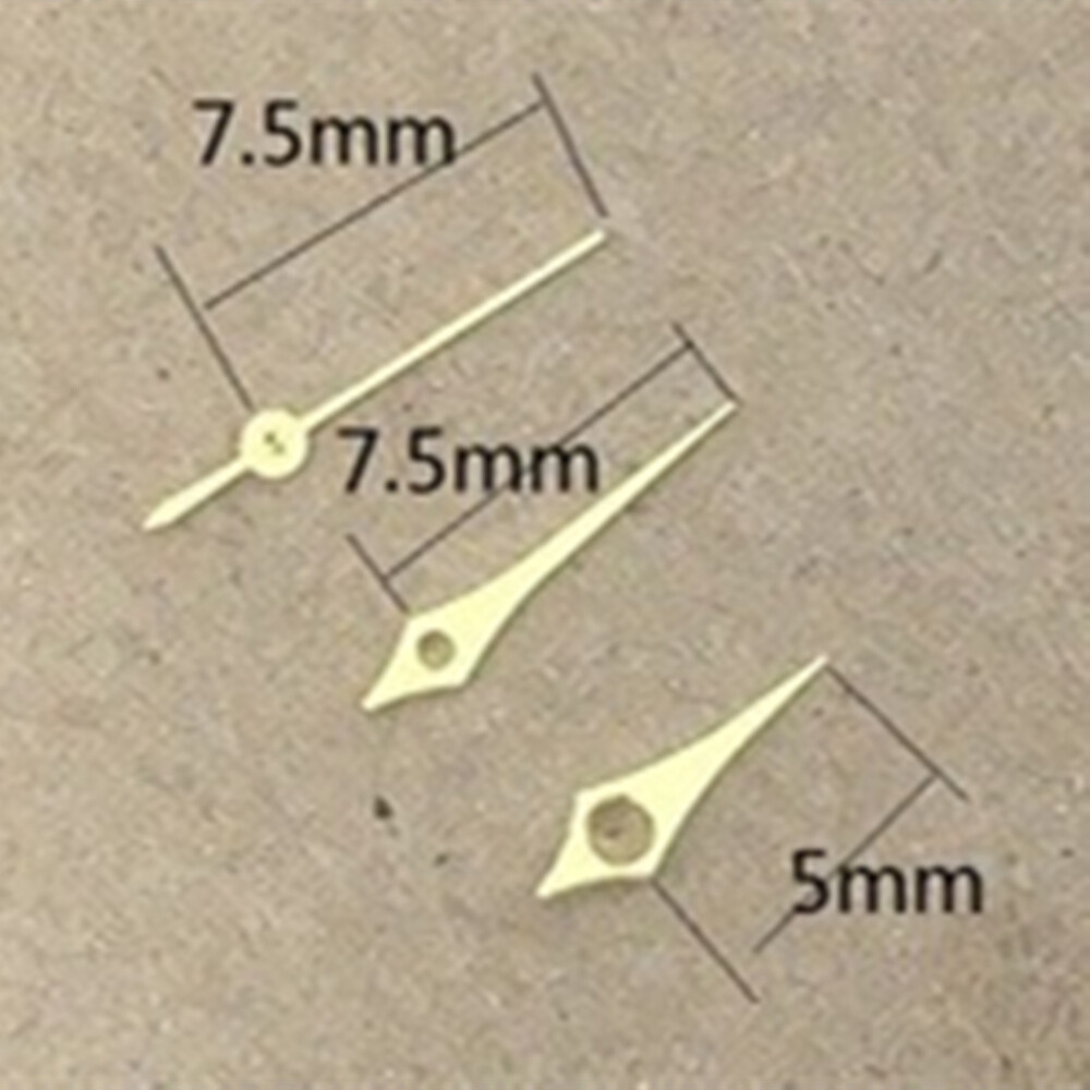 7.5mm Rhombus Golden No Lume Watch Hands for Epson TMI VJ12 Quartz Movement
