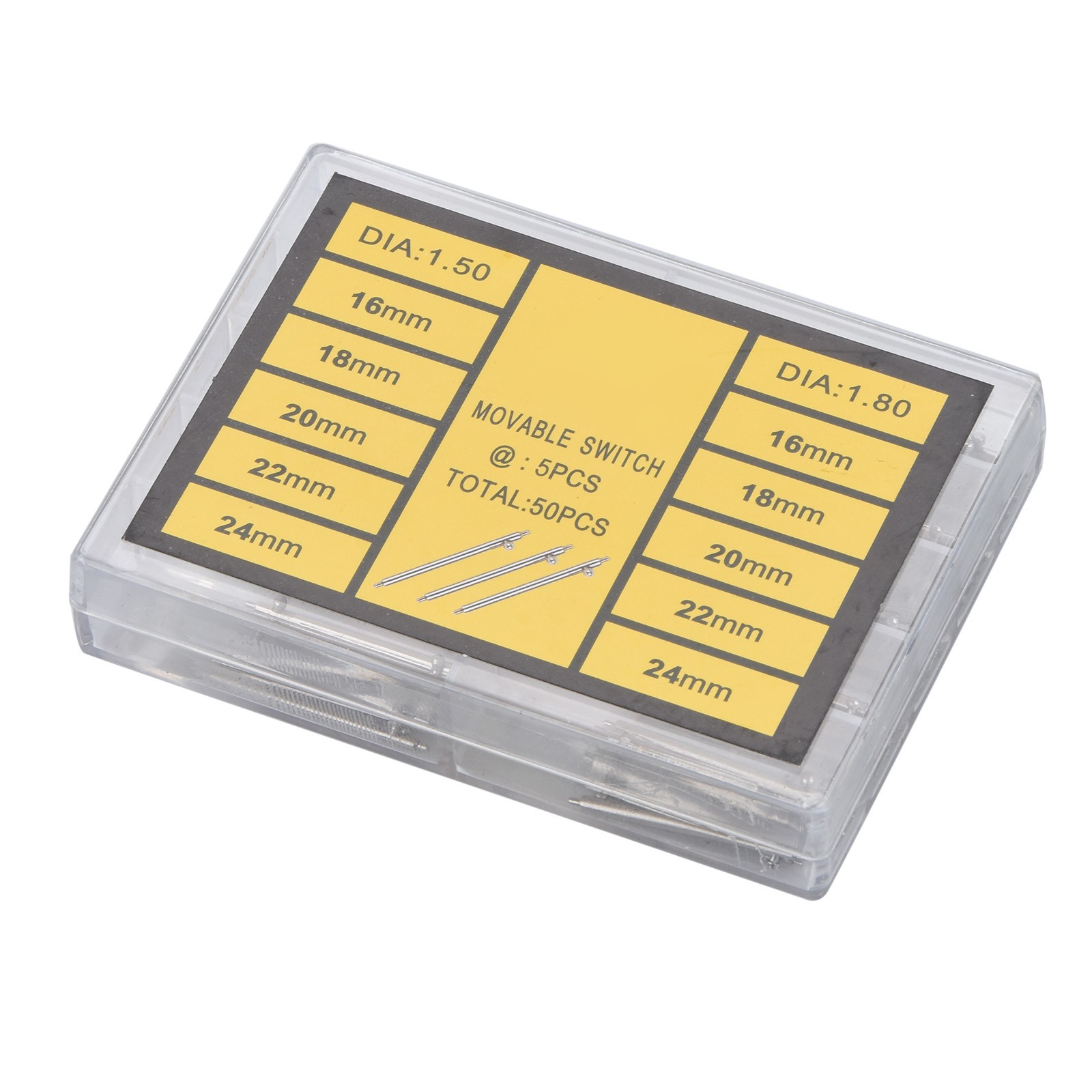 50* Quick Release Watch Strap Spring Bars Pins Kit 1.5mm / 1.8mm Pepair Tools B
