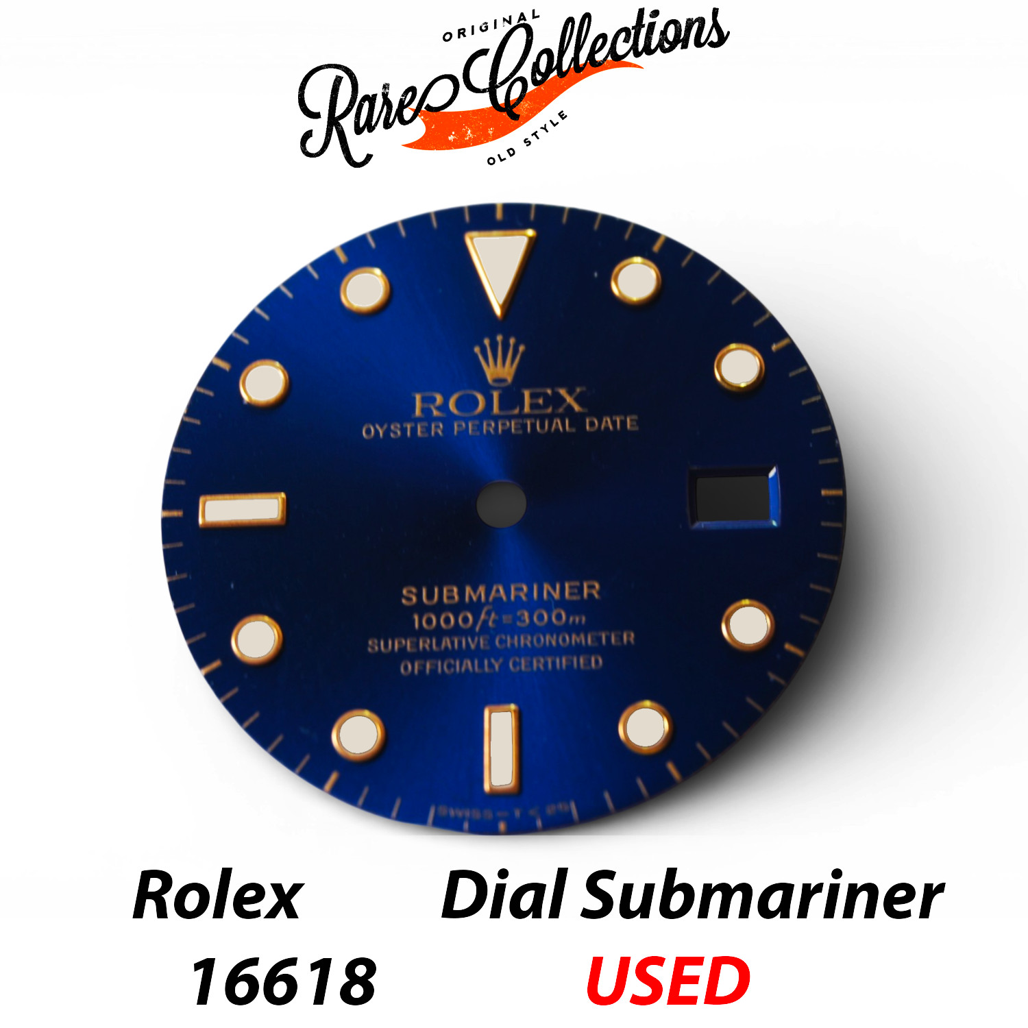 Blu Submariner Dial Rare Tritium for Rolex (cod. 16618) — Used Good Condition