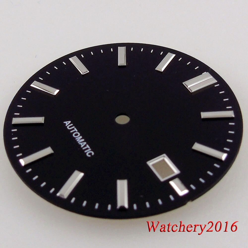 Tandorio 33.5MM Sky Blue Folds Watch Dial Date Window Fit NH35 NH36 Automatic