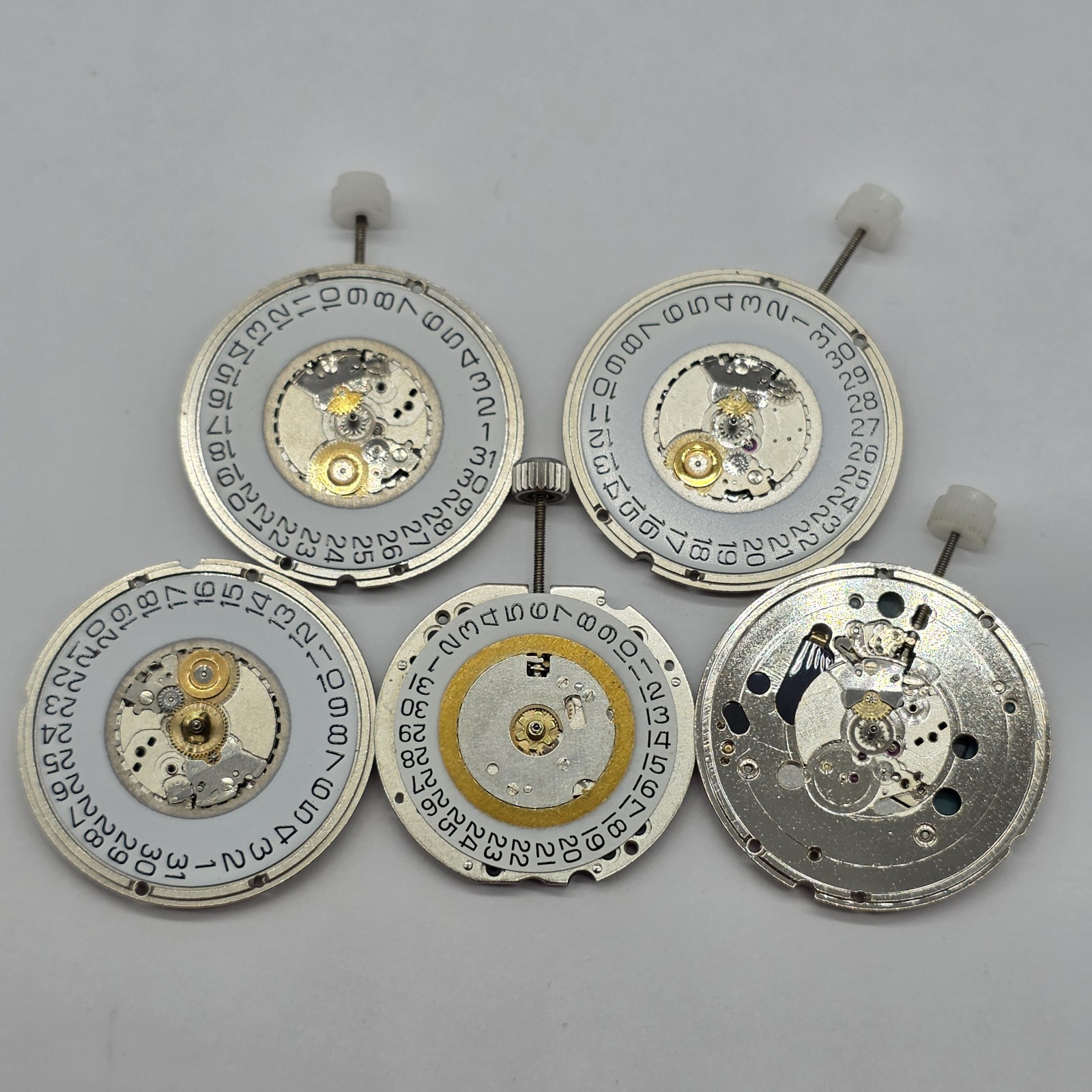 Tag Heuer Watch Movement Lot Of 5 Quartz 7 Jewels Swiss Parts Or Repair #203