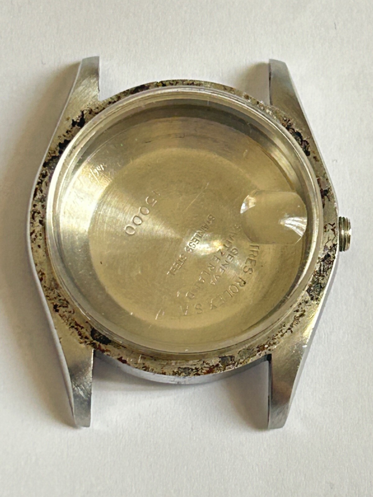 Vintage Rolex men Oyster Date Perpetual steel case Ref 15000 without bezel