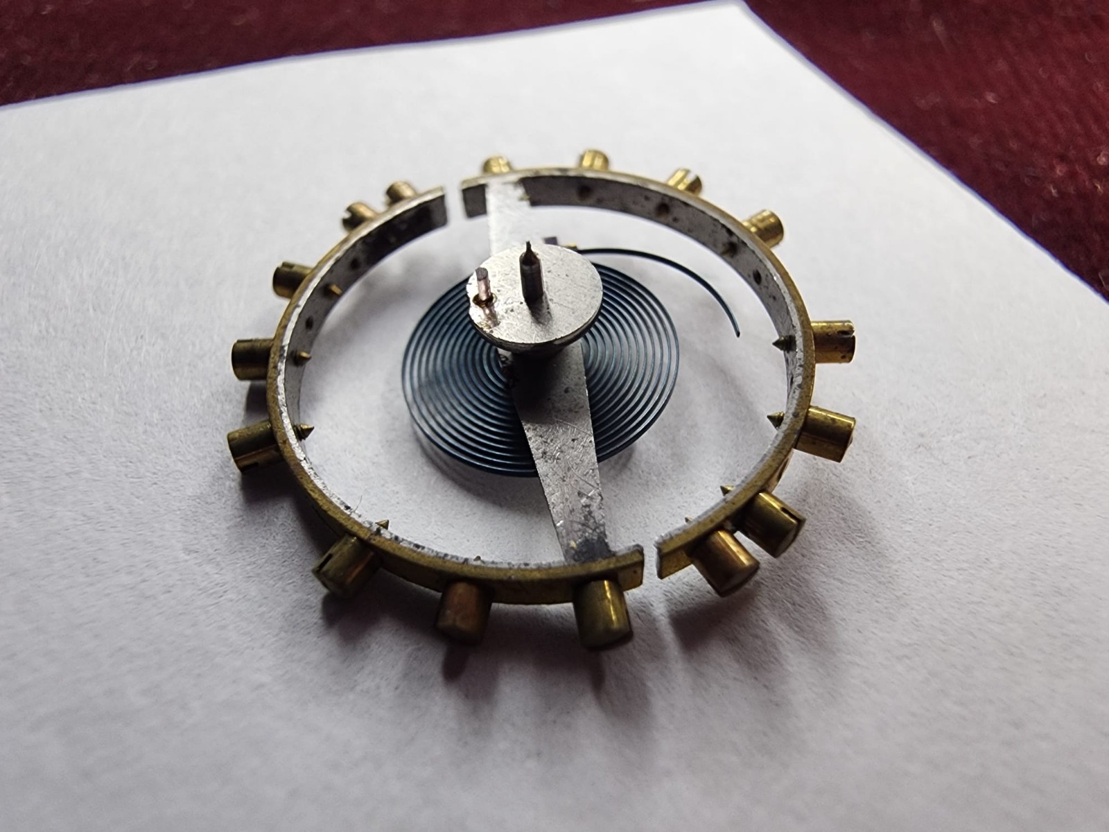 Vintage Balance Wheel & Hairspring – Pre-Owned Untested Watch Repair Part