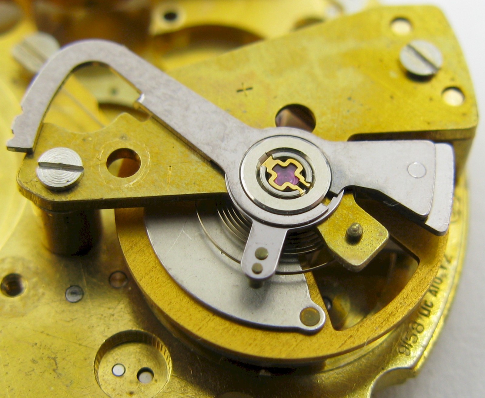 ESA ETA 9158 electric Watch Movement part: complete balance wheel ..