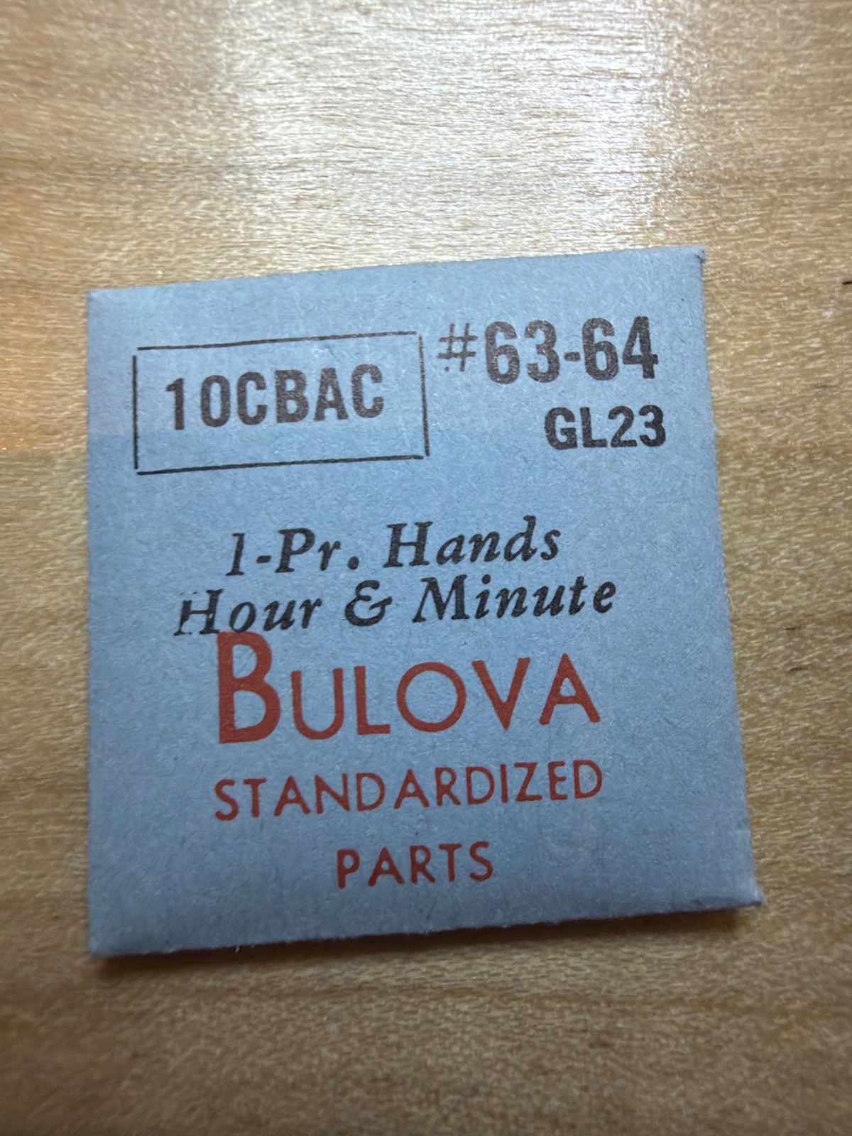 Bulova – NOS – 63-64 Pair of Watch Hands – Various Calibers & Finishes
