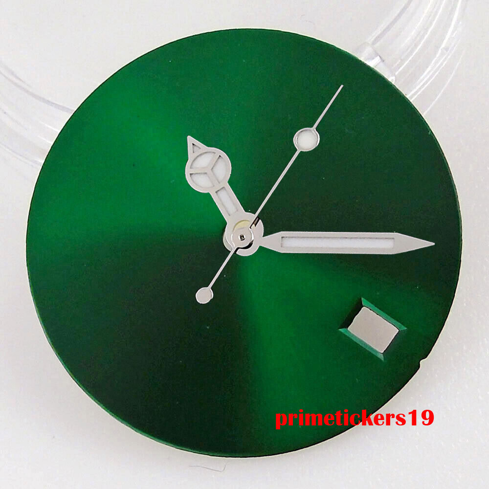 28.5mm Sterile Watch Dial Face Sunburst Date Window Hands Set Fit NH35 Movement