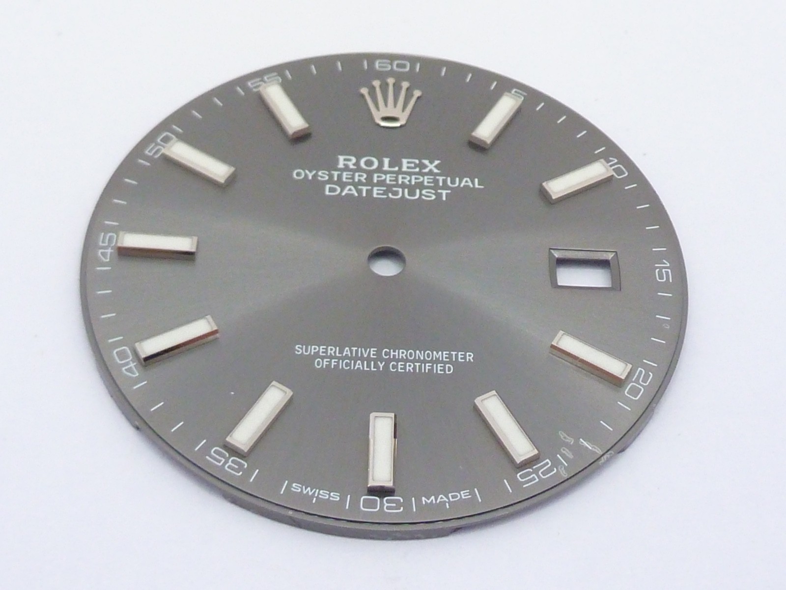 Original Rolex Datejust 126334 126300 Grey Rhodium Stick Dial 40mm New