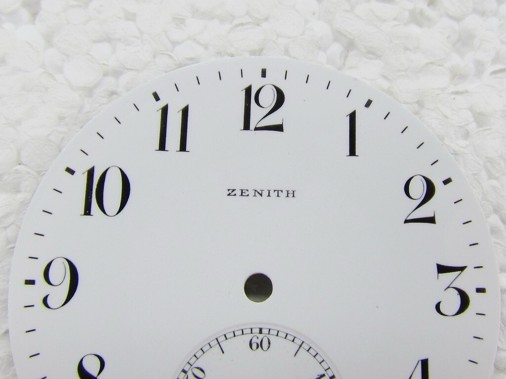 Zenith Antique Swiss Original Porcelain Dial Watch-face 44 mm for Pocket Watch