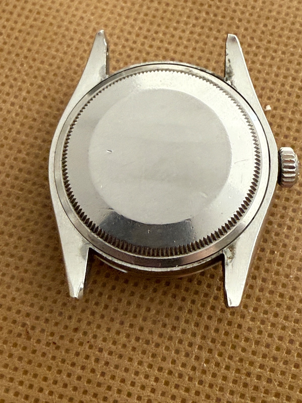 100% Original rolex 1500 steel case with glass and bezel used condition 34mm