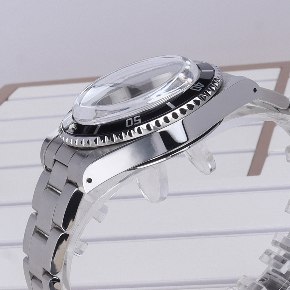 38mm Diver Modify SUB Mod Watch Case Strap Acrylic Glass For Seiko NH34 36 NH38