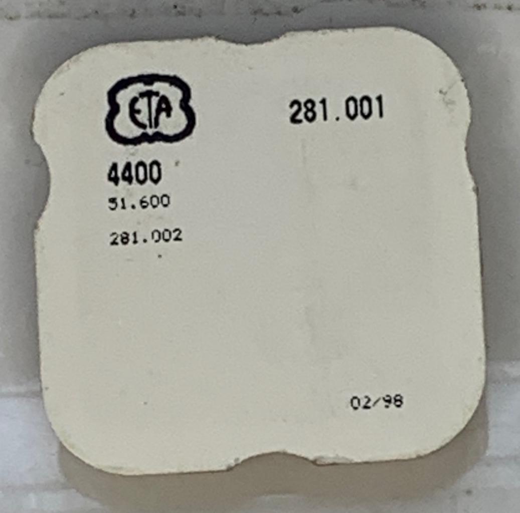 VINTAGE watch part – E.T.A – 281.001 – 4400 – Watchmakers spares