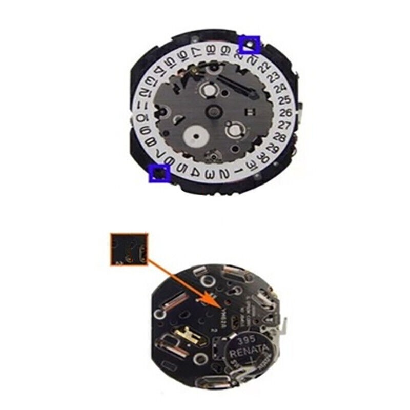 New ! YM62A Quartz Movement 3 Hands, Date At 3′ For 7T62A Watch Repair Parts