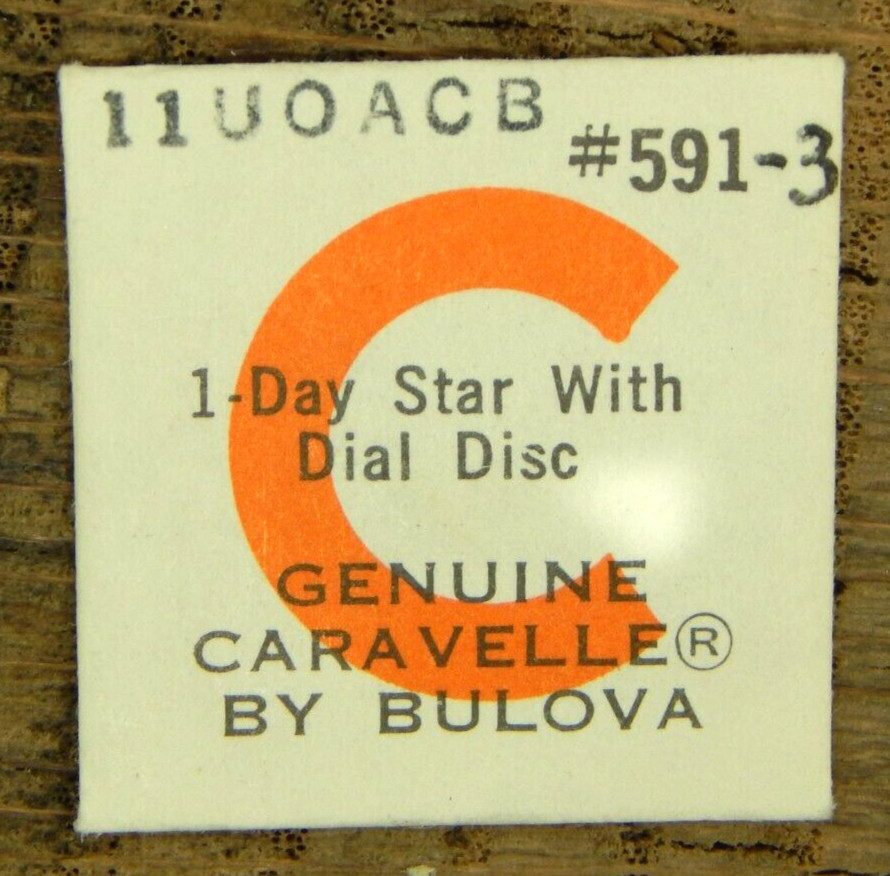 Genuine Caravelle Day Star w/ Dial Disc 11UOACB 591-3 Watch part NEW OLD STOCK