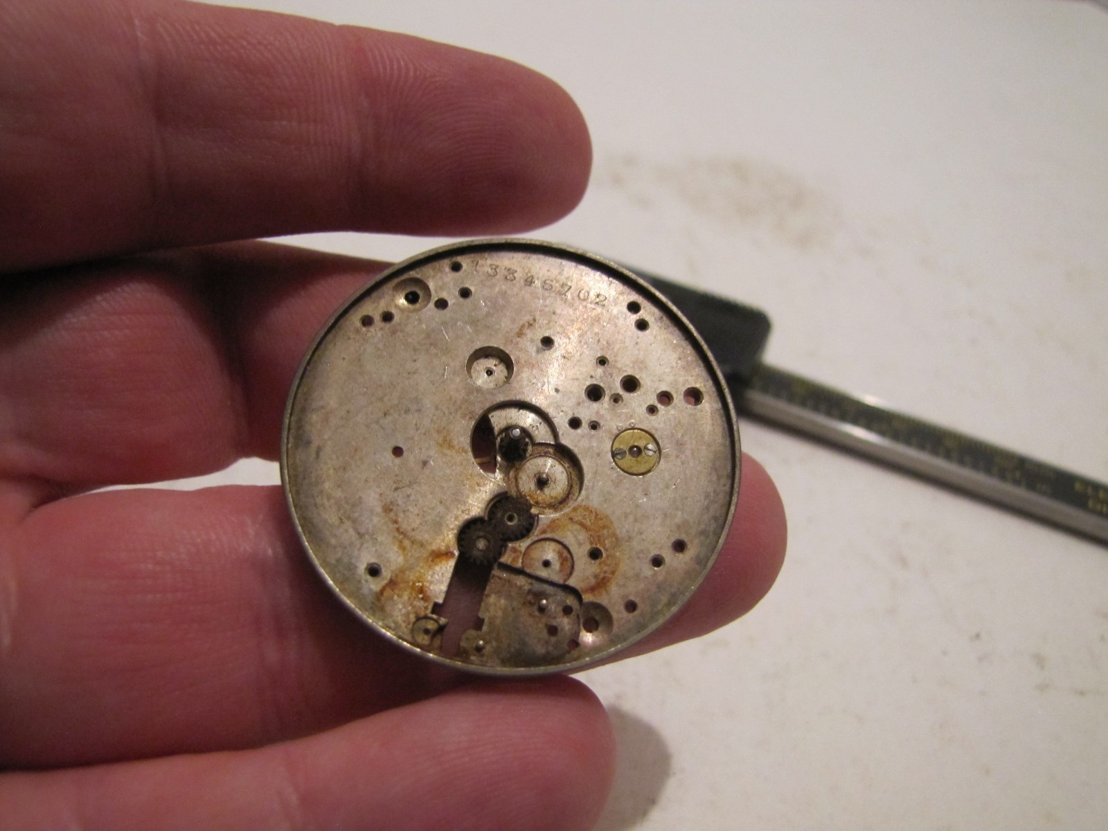 VINTAGE TACY POCKET WATCH ADMIRAL 39MM MECHANISM BODY FOR PARTS
