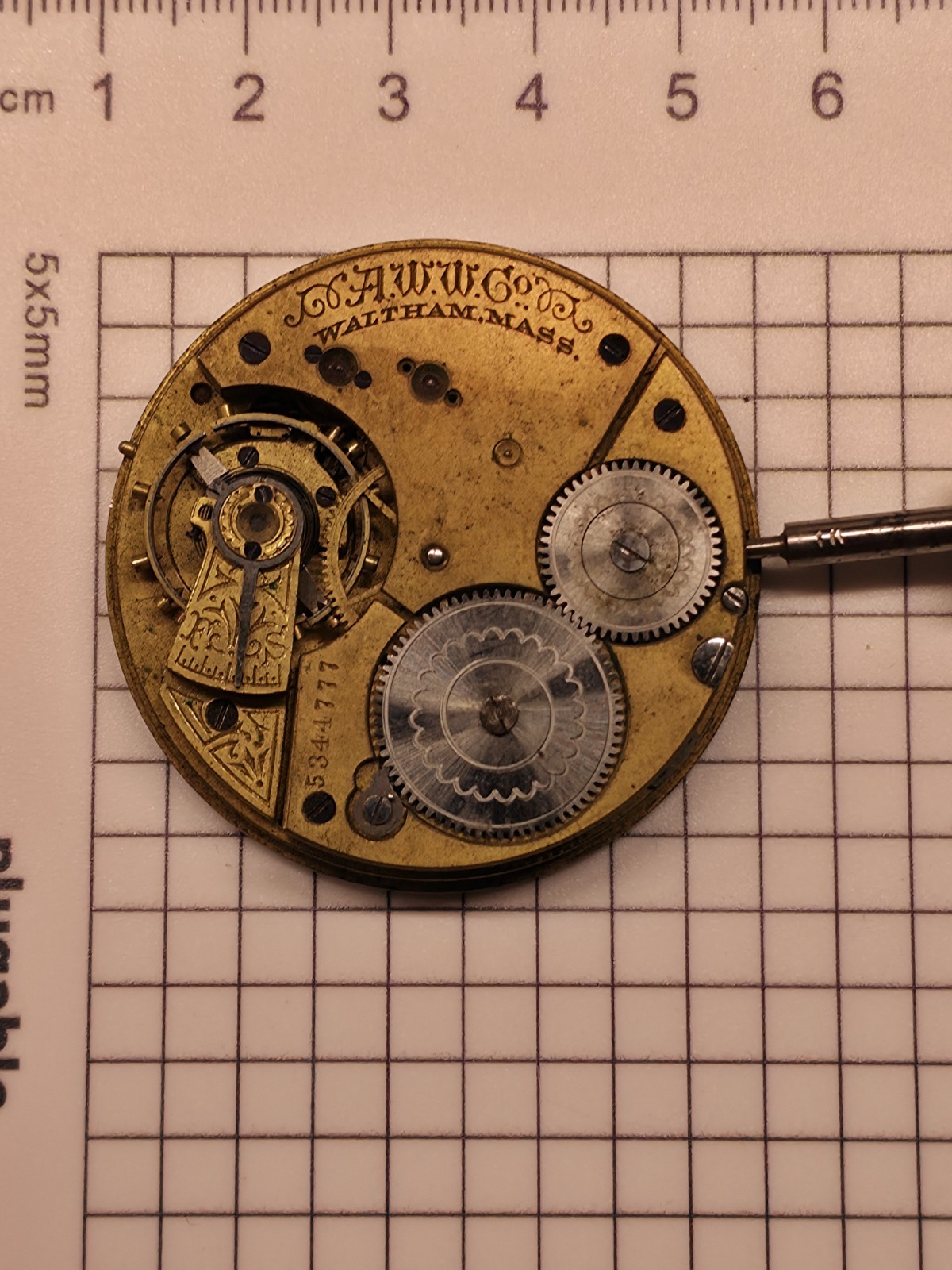 Vintage American Waltham Watch Co. Pocket Watch Movement – For Parts or Repair