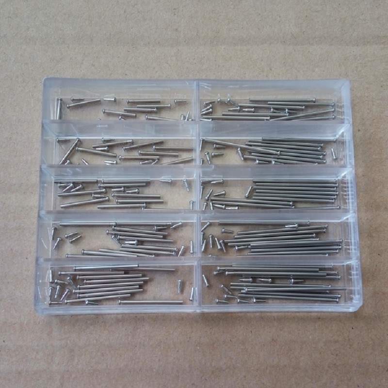 100Pcs Watch Band Clasp Buckle 8-26mm Tube Friction Pin Spring Bar Repair Tool