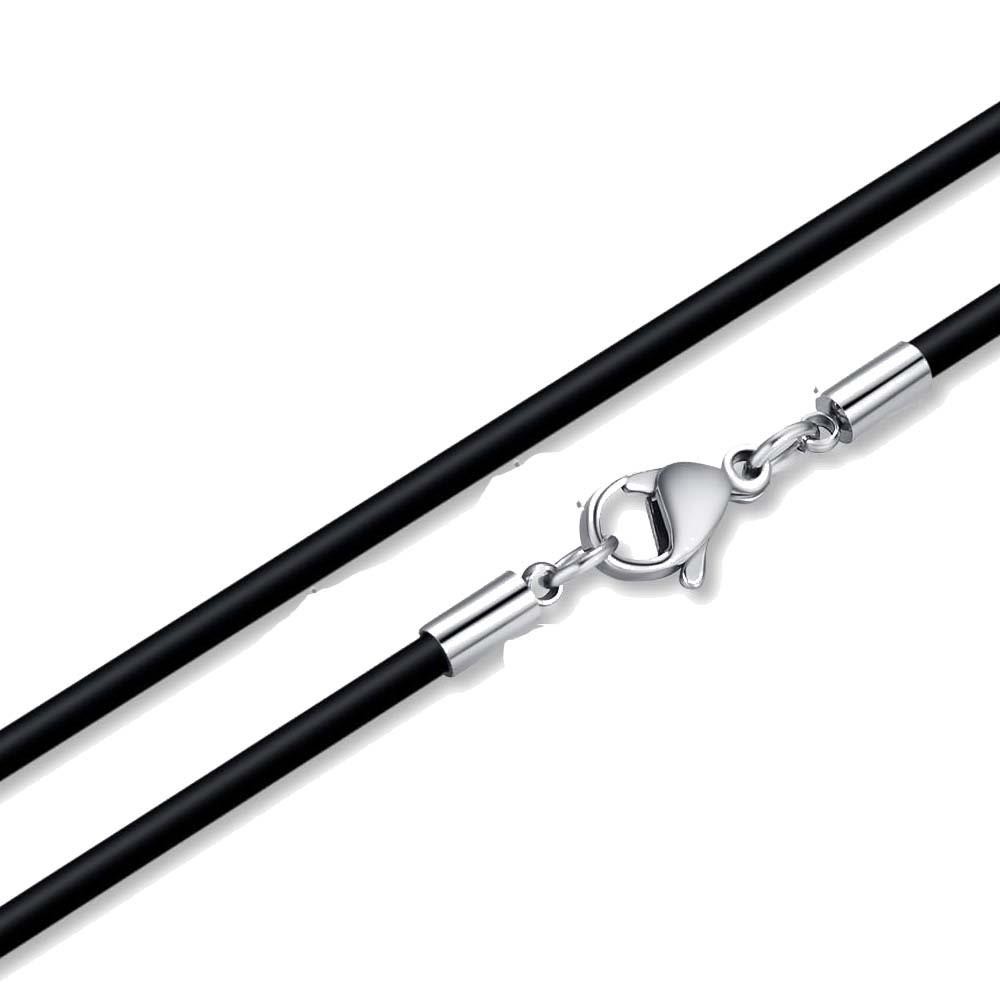 1/1.5/2/3mm Genuine Black Leather Necklace Cord for Diy Stainless Steel Neck Bra