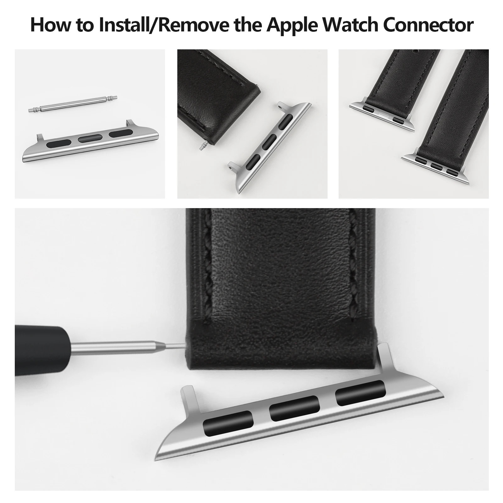 Watch Band Connector Adapter Compatible Apple Watch 49-38mm iWatch SE 1-10