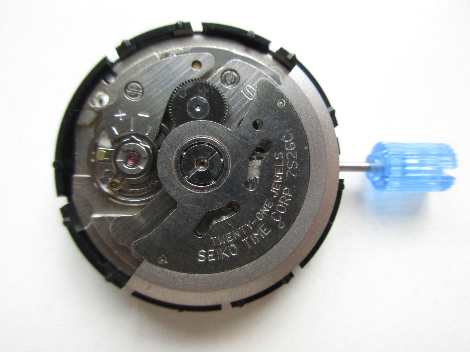 Seiko cal. 7S26C automatic 21 jewels watch movement – white date at 3 – running