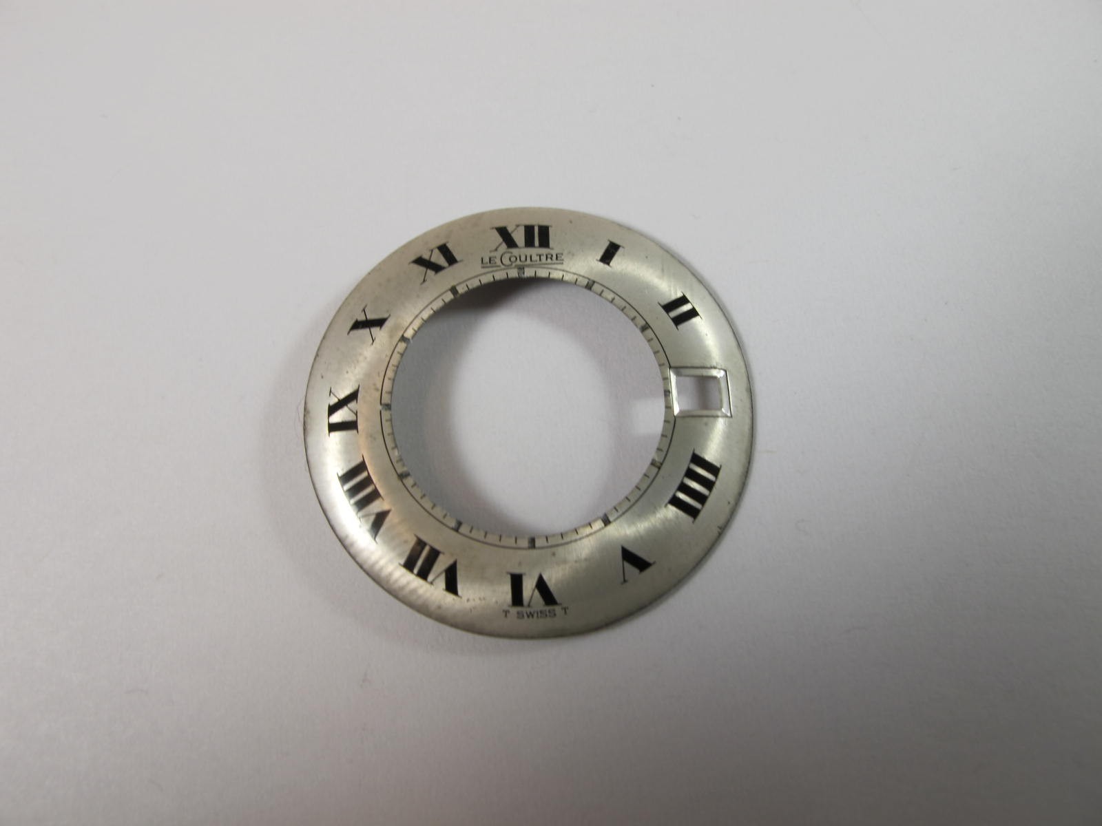 LECOULTRE SILVER DIAL FOR 911 MEMOVOX WITH BLACK PAINTED MARKERS