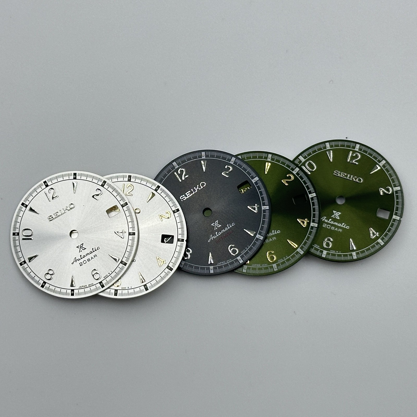 30mm Sunburst pattern Watch Dial Green Luminous for Nh35 NH36 Movement