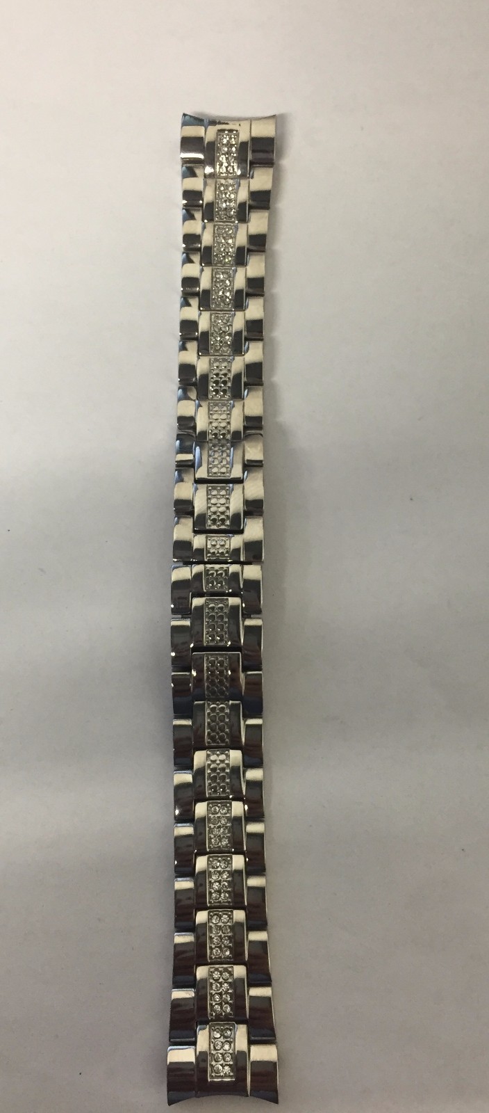 BULOVA 96L116 REPLACEMENT BAND LADIES WATCH BAND S/S CRYSTAL COMPLETE BAND 16MM