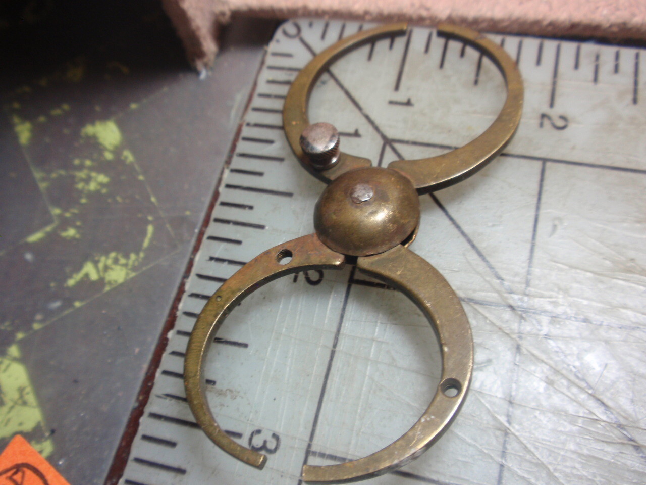 Antique~ BRASS Swiss Balance Truing .Poising Caliper *Watchmaker Tool #HMS -64