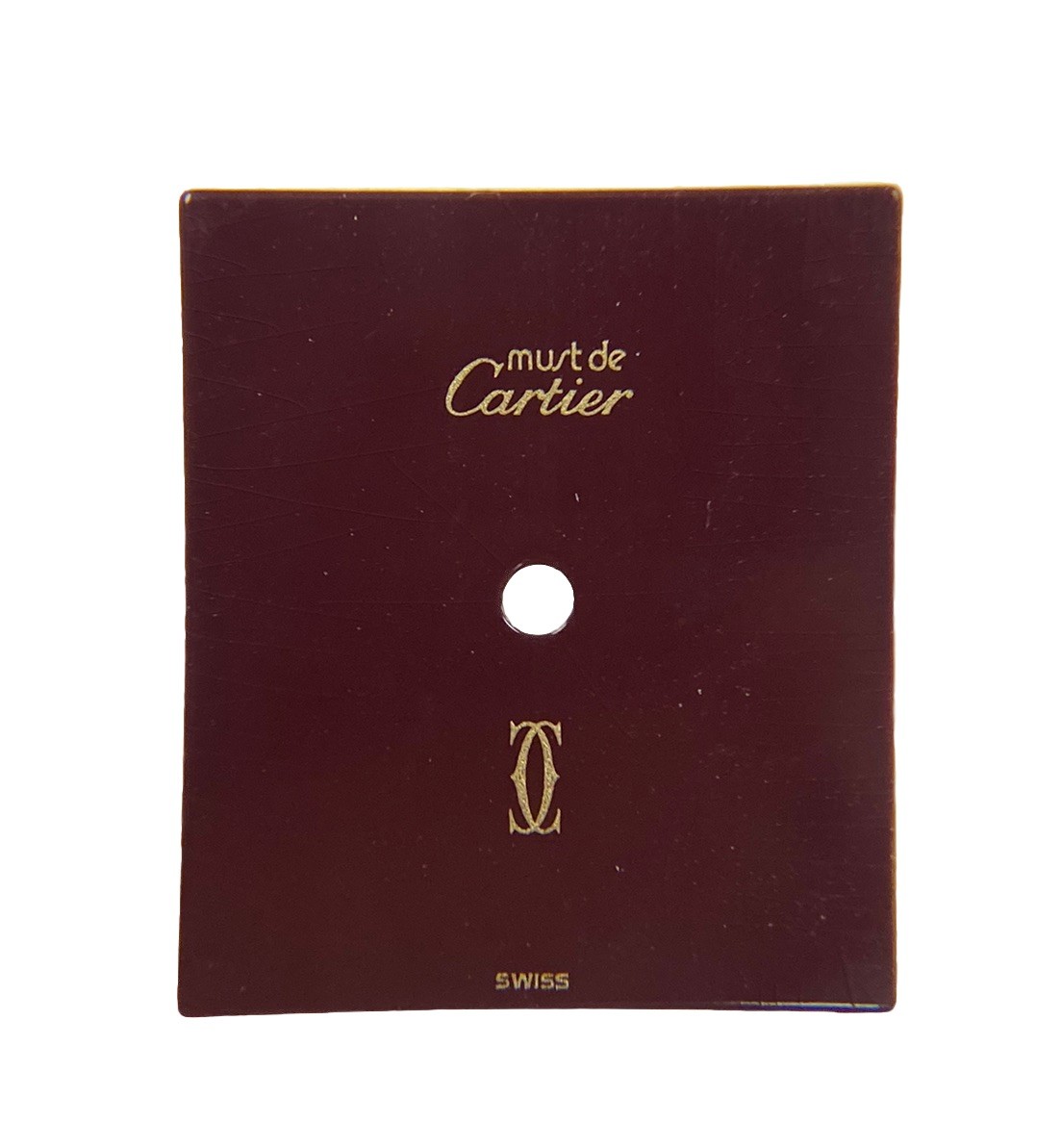 Original Cartier Must de Cartier Tank Vermeil GM/LM Burgundy Dial