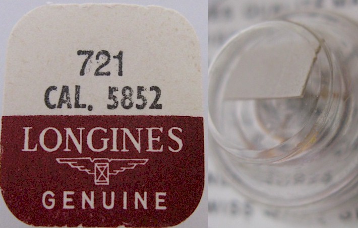 Longines 5852 complete balance wheel 721 sealed
