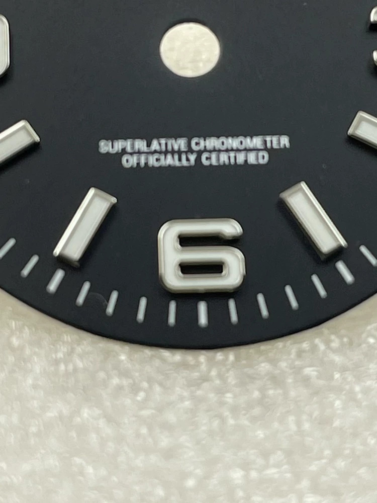 28.5mm/31mm Black Watch Dial Blue Luminous for Nh34 Nh35 Nh36 Nh38 Movement