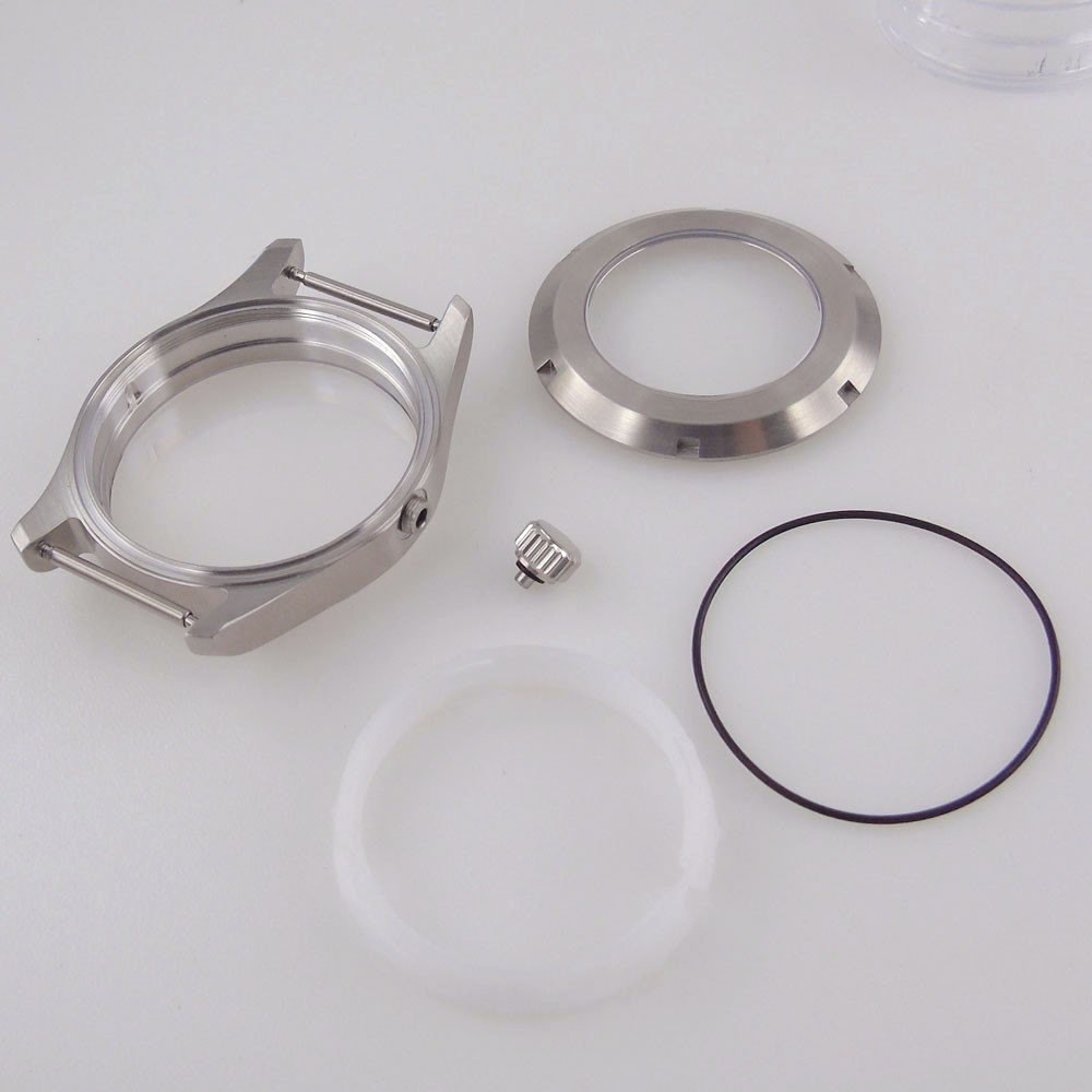 39mm Solid Steel Sapphire Glass Watch Case Fit Japan NH35 NH36 Miyota 8215 2824