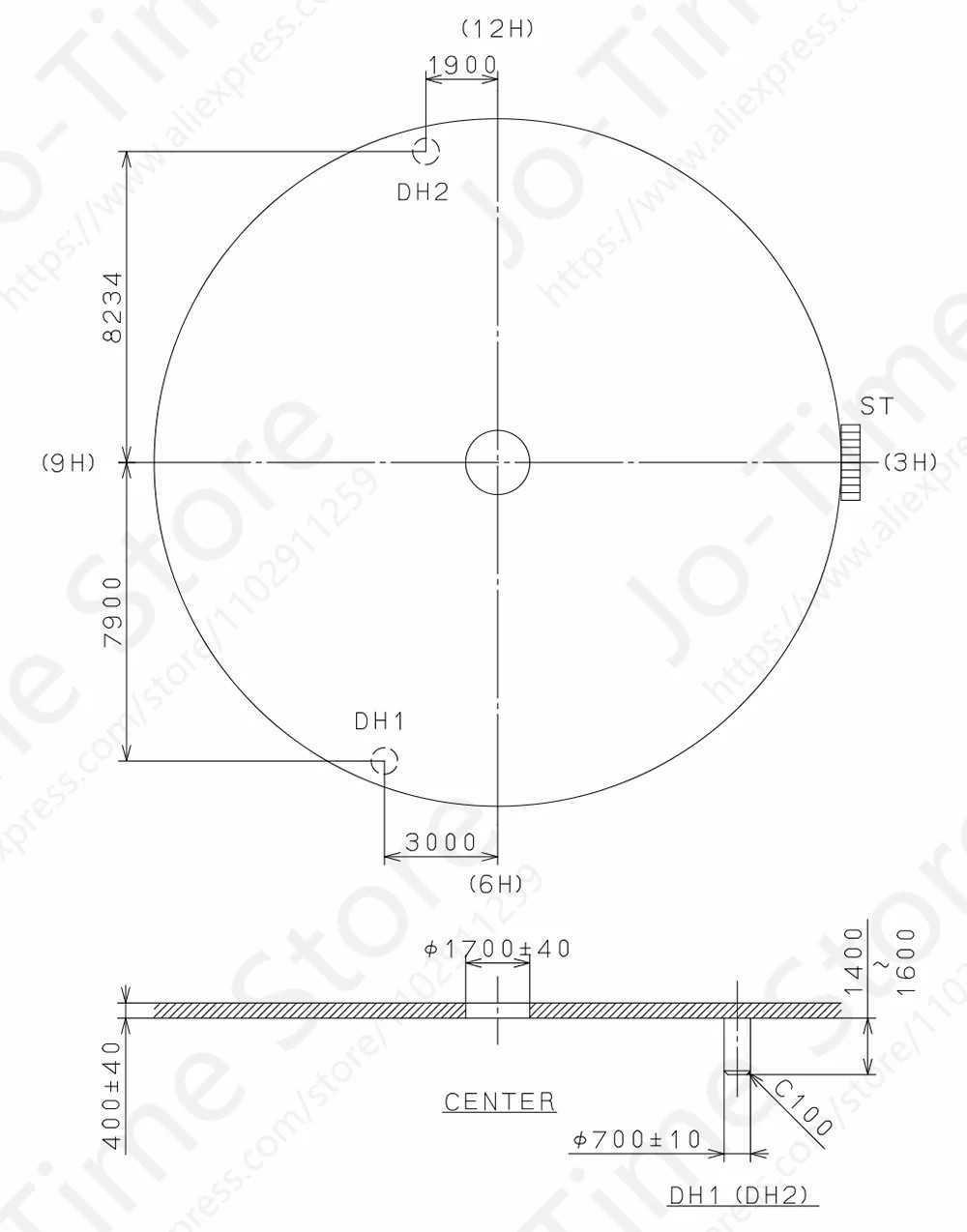 Quartz Watch Movement 3-Hand Gold Tone Durable Metal Gear Replacement Repair Par