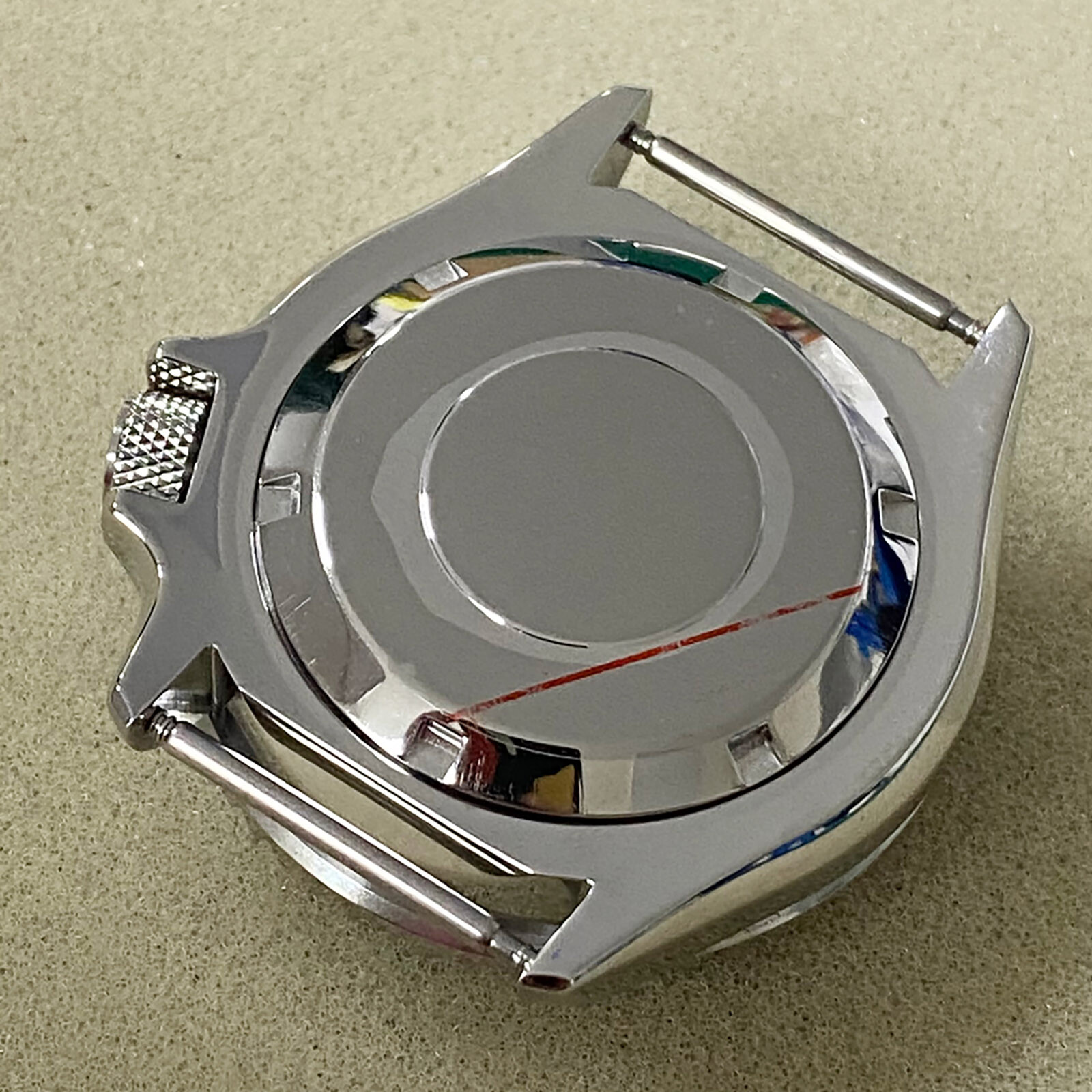For NH35/NH36/4R Movement 41.5MM Watch Case 3.8 o’clock Crown Mineral Glass Case