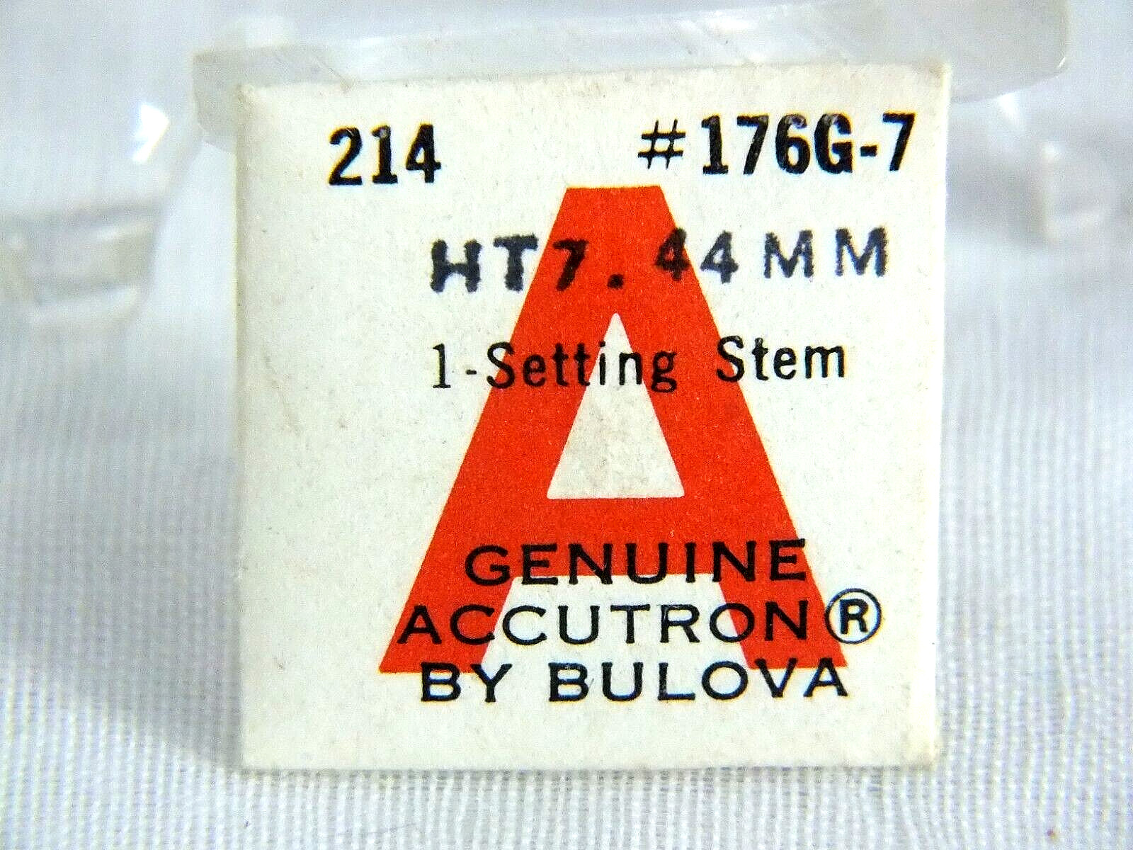 NOS Bulova ACCUTRON SETTING STEM #176G-7 for model #214 – Sealed!