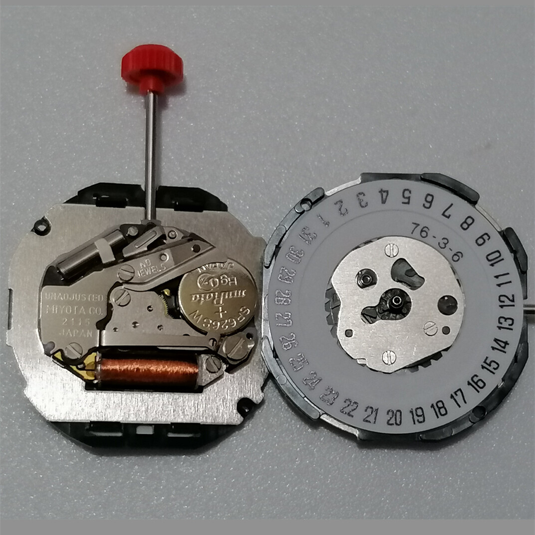 Brand New Quartz Movement Miyota 2115 3 Hands Date at 6 Movement With Watch Stem