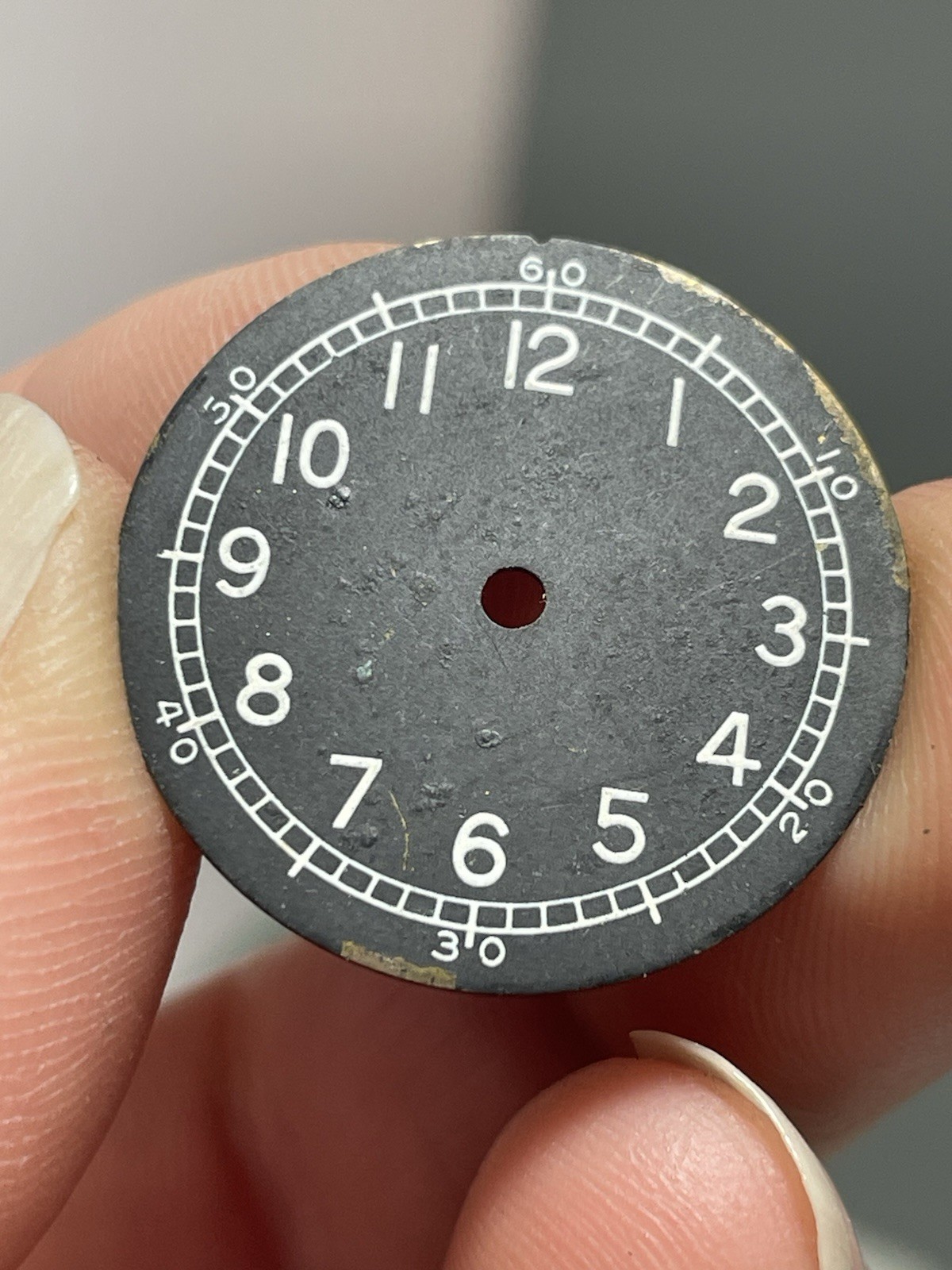 WWII‑Era Military Style Swiss Watch Dial 24mm for FHF 30/32 Movement