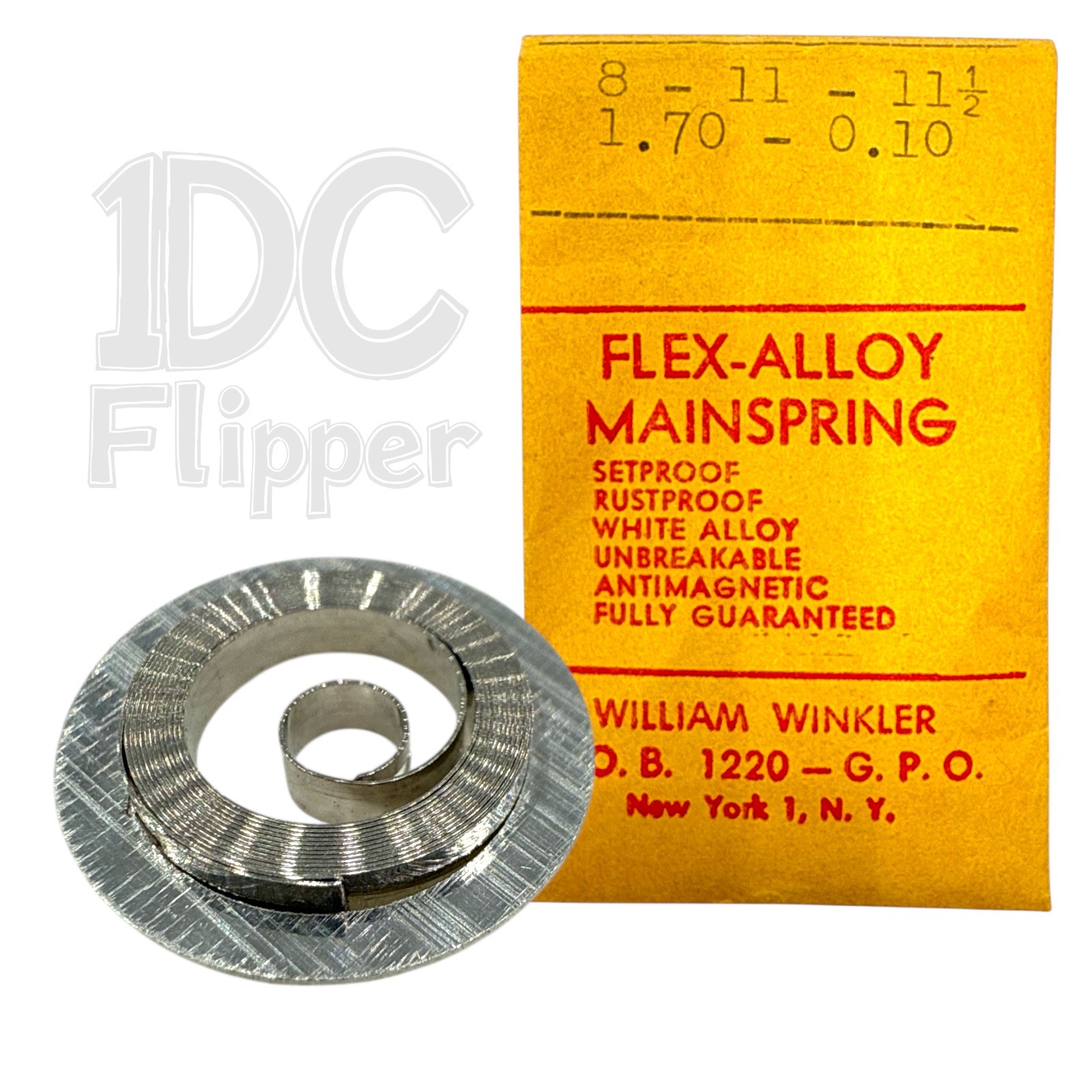 AS 1215 Mainspring 1.70 x 0.10 x 292 MS-811K Alloy Denn. 8 x 11 x 11 1/2 Read!