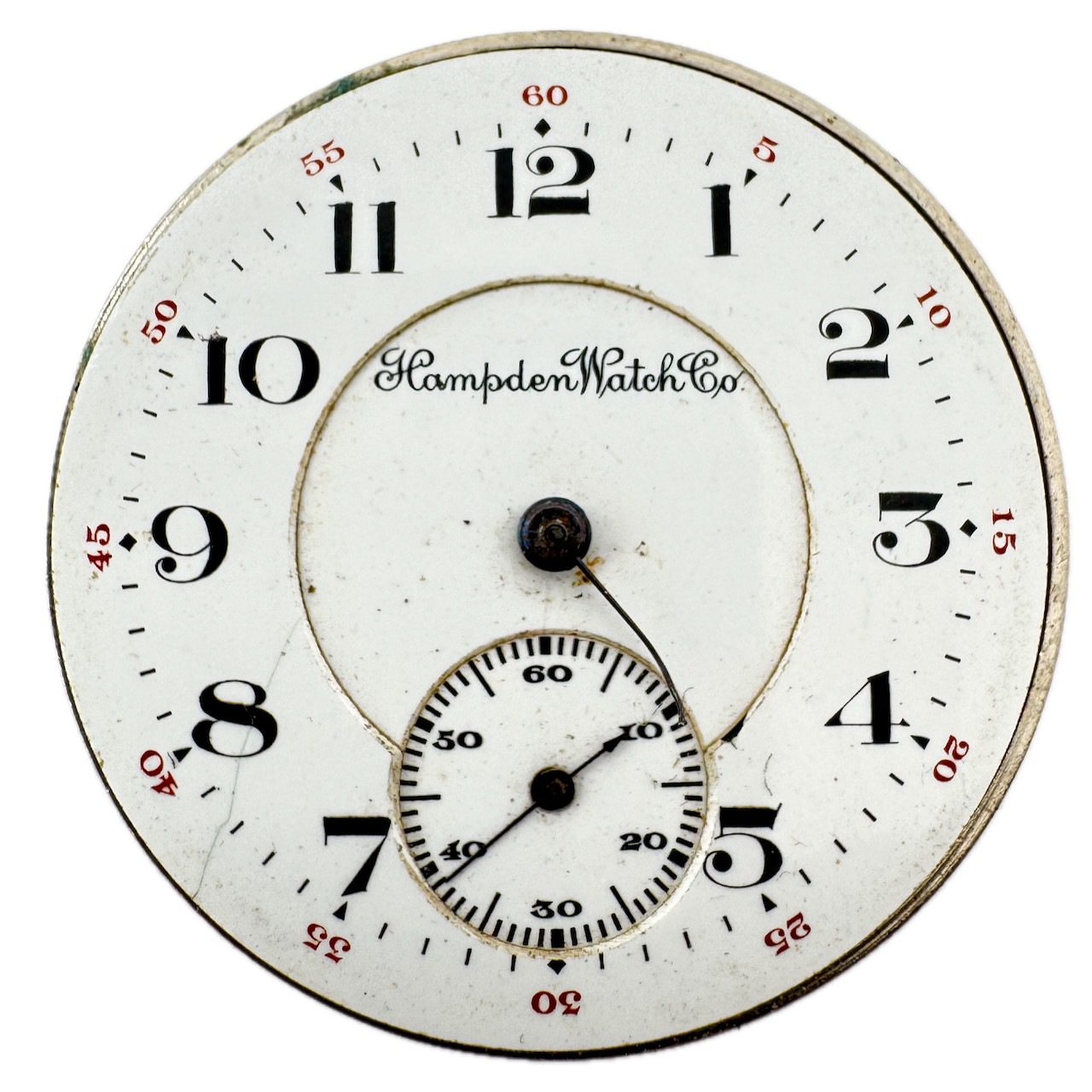 Antique 12s 1910 Hampden 17 Jewel Mechanical Pocket Watch Movement Dueber Grand